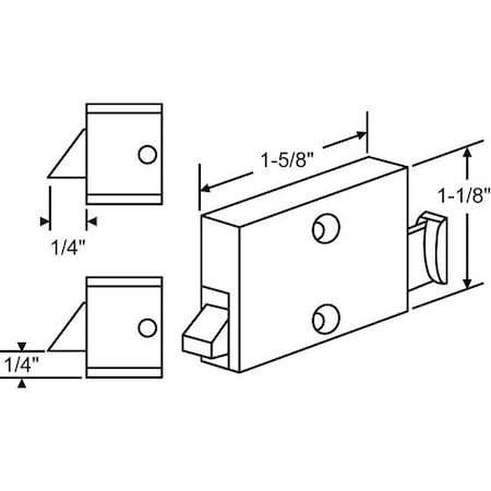 Strybuc Black Slide Tilt Latch 900-10278